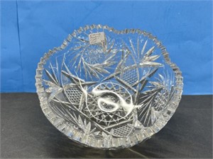 8 " Pinwheel Crystal Bowl
