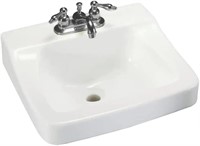 W7048  Glacier Bay Aragon Wall-Mount Bath Sink Wh