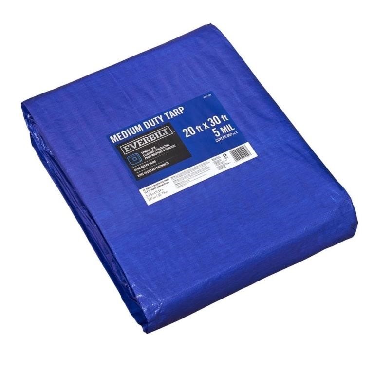 W7167  Everbilt Blue Medium Duty Tarp 20 x 30