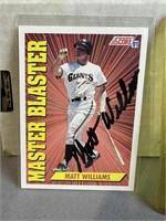 Score Matt Williams Signed Baseball Card