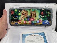 Yorkie Welcome Plaque Merry Christmas
