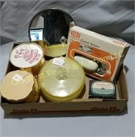 Box of Old Bath & Body Accessories