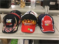 Collection of new hats. NASCAR, cat, Chevrolet.