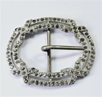 Vintage Art Deco Rhinestone Belt Buckle