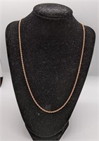 14 Kt Rose Gold Rope Chain Necklace