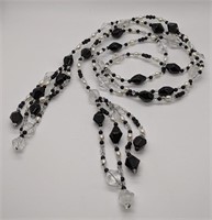 Black & White Glass Bead Belt