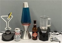 Lava Lamp; Martini Glass Neon & Beer Light Lot