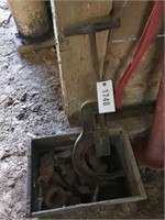 LARGE PIPE CUTTER/ CLAMP & MISC. FITTINGS