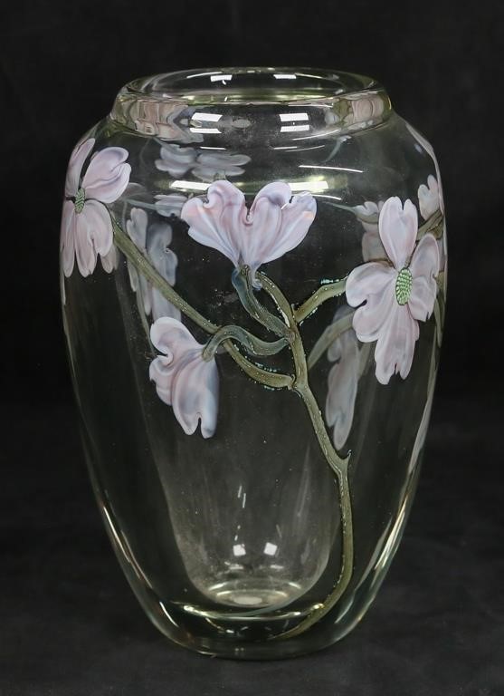 Orient & Flume Art Glass Paperweight Vase