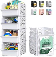 Open Box Skywin Stackable Storage Bins for Pantry
