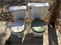 Pair of salvaged toilets