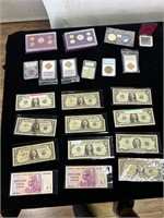 Proof Coin Sets Silver Certificates Foreign Money