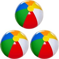 4E's Novelty Beach Balls for Kids [3 Pack] Large