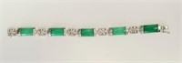 Sterling Silver 925 Jade Bracelet