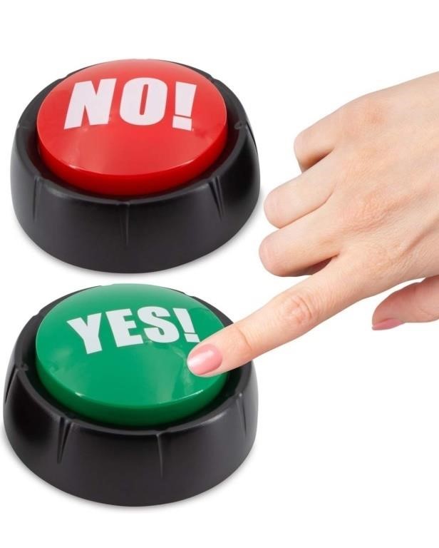 Talking Yes & No Buzzer Buttons - Pack of 2