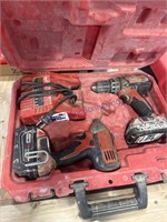 MILWAUKEE TOOLS--IMPACT, DRILL, CHARGER, (2) M18