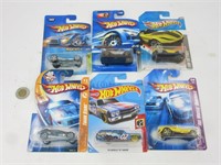 6 voitures die cast hot wheels