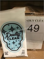 4 CTN (96) DEADLY CLEAN HAND WIPES
