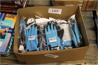 box of waterproof work gloves