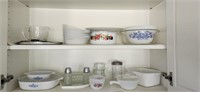 Cupboard of Vintage Dishes.  Fire King and