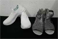 Size 9 Sketcher shoes and size 9 M jbu sandals