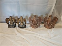 2 Pairs of Federal Eagle Book Ends