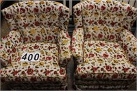 Pair of Floral Living Room Chairs