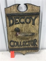 Large wooden "Decoy Collector" wall hanging