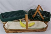 3 Longaberger French Bread and Bun Baskets