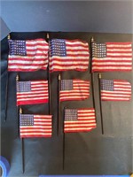 Seven 48 star American Flags