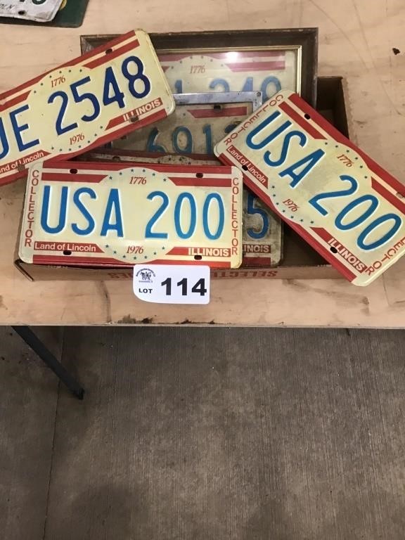 10 BICENTENNIAL AND COLLECTOR LICENSE PLATES,