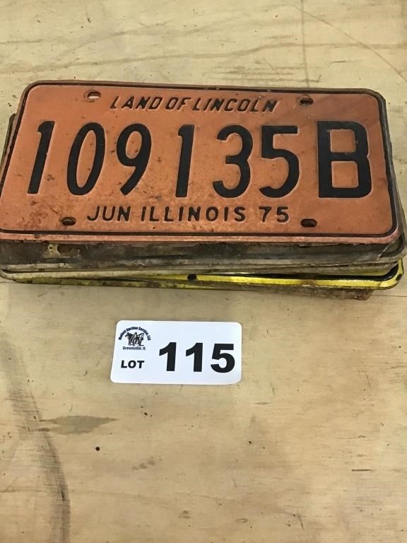 10 PAIRS 1970s LICENSE PLATES