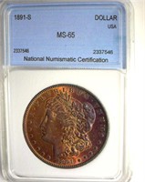 1891-S Morgan MS65 LISTS $1700