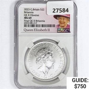 2023 G.B. Q. Elizabeth II 1/10oz Gold Â£10 NGC