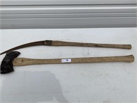 Double Bit Axe and Hand Saw.