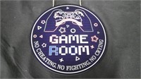 GAME ROOM 12" ROUND PRESSED WOOD SIGN