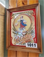 Blatz Beer Framed Mirrored Sign,