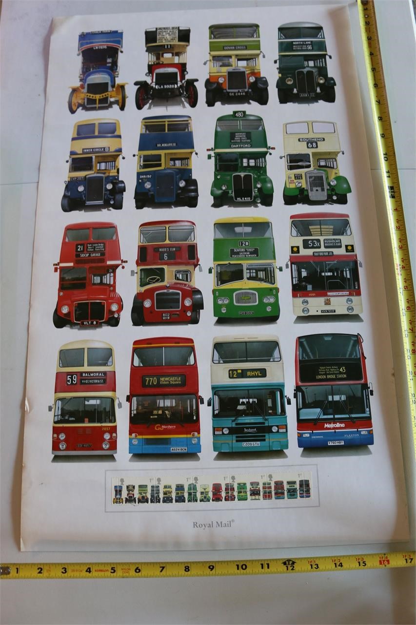 Royal Mail Poster w/ Stamps