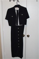 Dress with jacket and belt