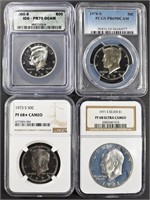 COLLECTORS LOT GRADED HALF DOLLARS & DOLLARS