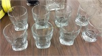 Glass Whiskey Bottles & Small Glasses