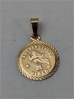 10KT GOLD VIRGO PENDANT