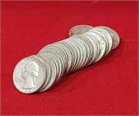 Thirty Two 1964 Silver Quarters