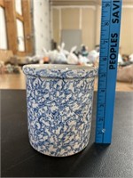 Roseville Pottery 1 qt. Spongeware High Jar Crock