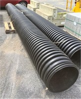 (2) Black Corrugated Pipe