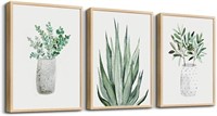 Natural Wood Framed Wall Art 3pc