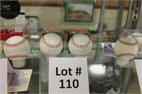 2 autographed baseballs: