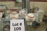 3 autographed baseballs: