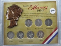 Legend of the Mercury Dime 7-Coin Set.