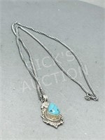 Turquoise & 925 silver pendant